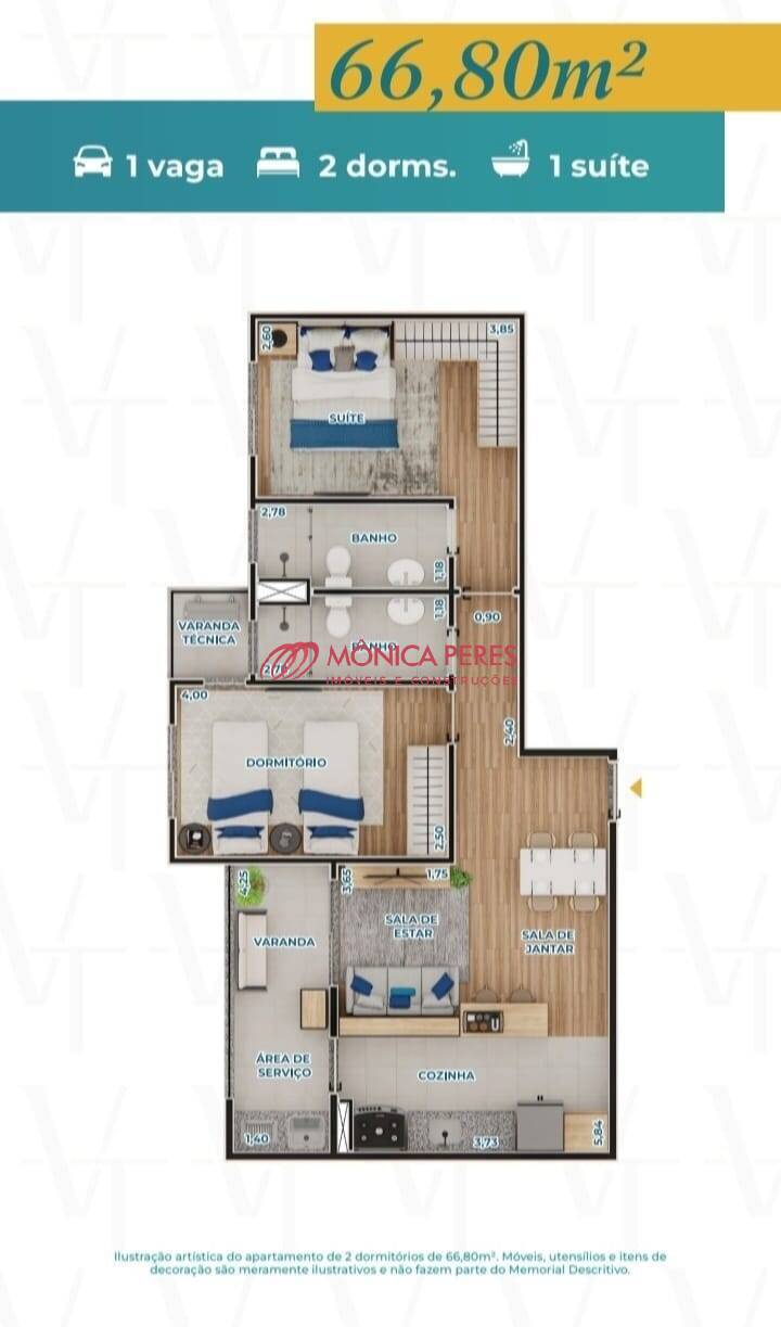 Apartamento, 2 quartos, 66 m² - Foto 5
